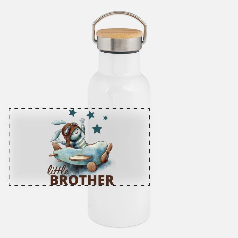 Kleiner Bruder Panorama Thermosflasche mit Bambusdeckel