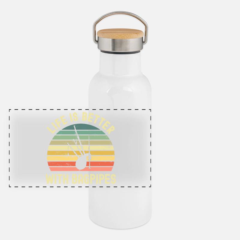 Cornemuse Gourde isotherme avec bouchon en bambou