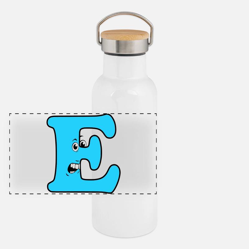 E Gourde isotherme avec bouchon en bambou