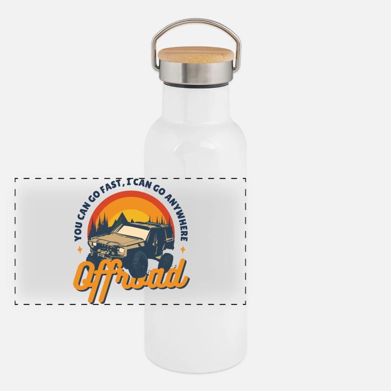 OFFROAD Panorama Thermosflasche mit Bambusdeckel