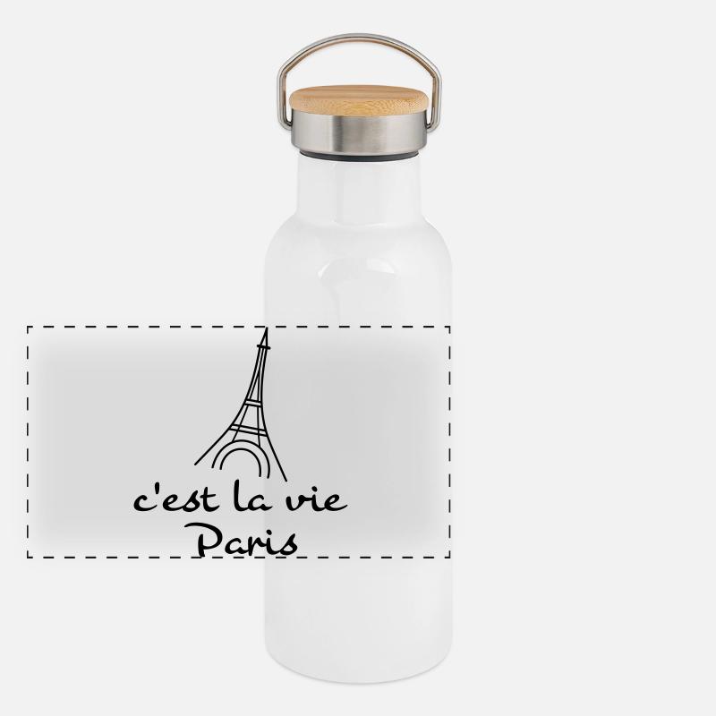 c'est la vie Panoramic Thermal Bottle with Bamboo Lid