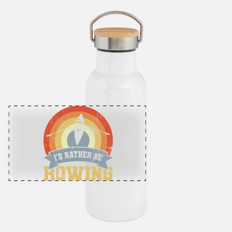 I'd Rather Be Rowing Panoramic Thermal Bottle with Bamboo Lid