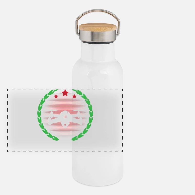 Pilote de drone Gourde isotherme avec bouchon en bambou