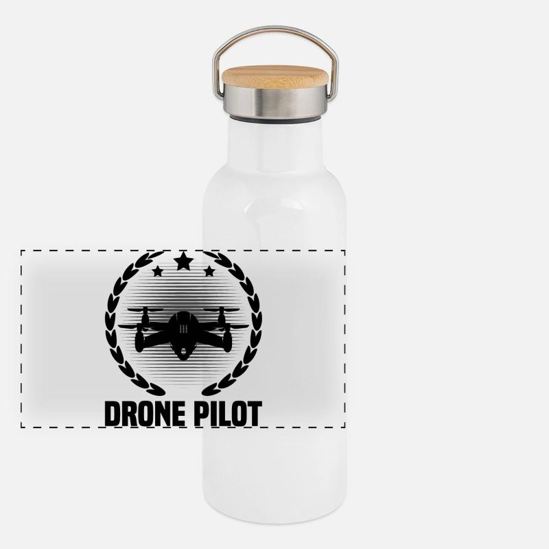 Pilote de drone Gourde isotherme avec bouchon en bambou