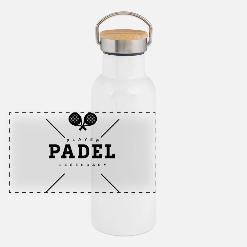 padel sport Panoramic Thermal Bottle with Bamboo Lid