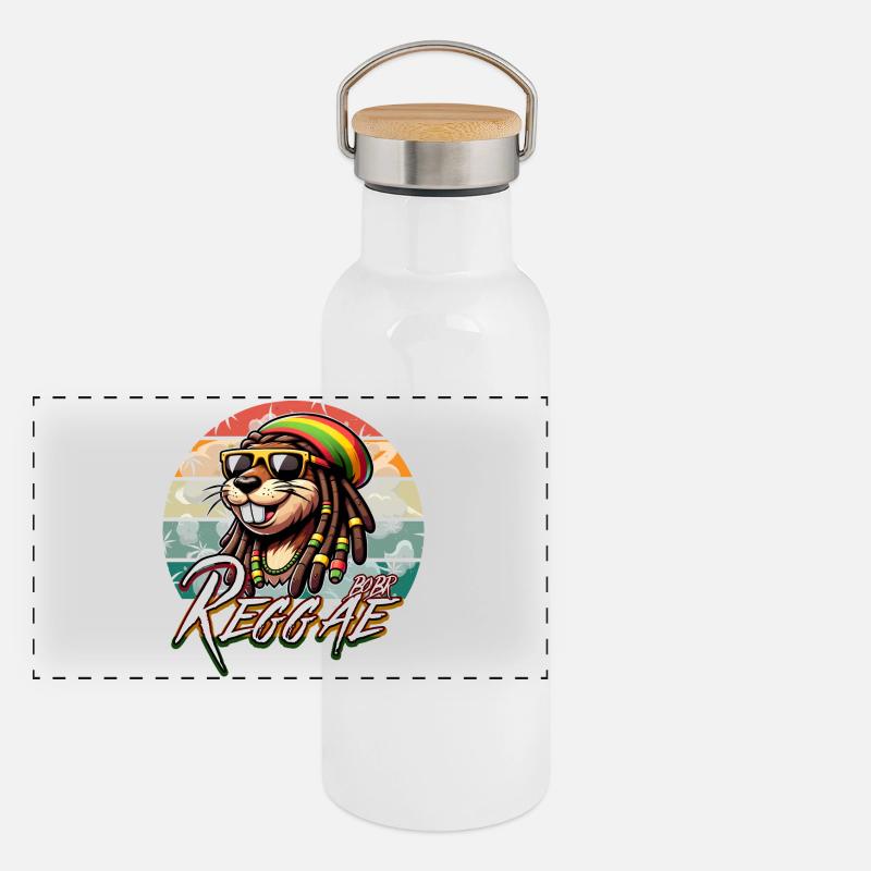 Bober Reggae - Rasta Bobr Marly Gourde isotherme avec bouchon en bambou