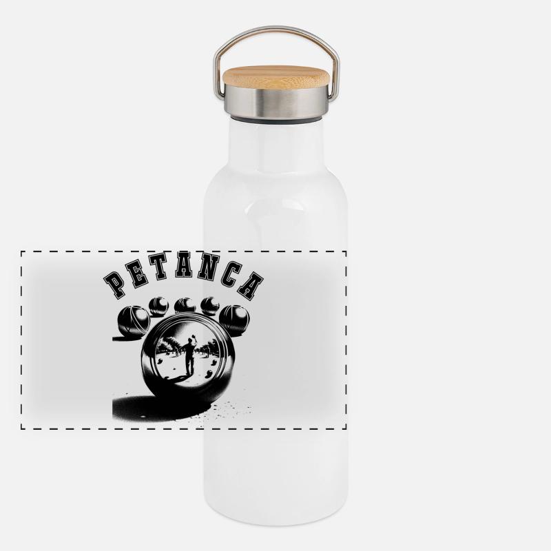PETANCA Gourde isotherme avec bouchon en bambou
