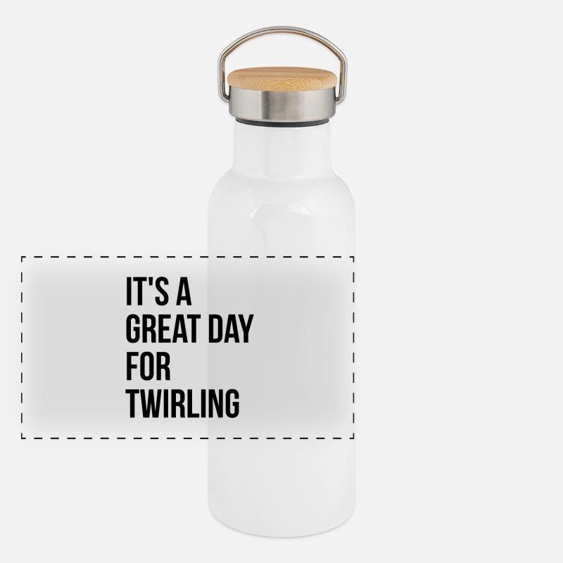 drehend Panorama Thermosflasche mit Bambusdeckel