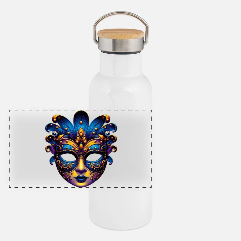 Masque du Carnaval de Venise Gourde isotherme avec bouchon en bambou
