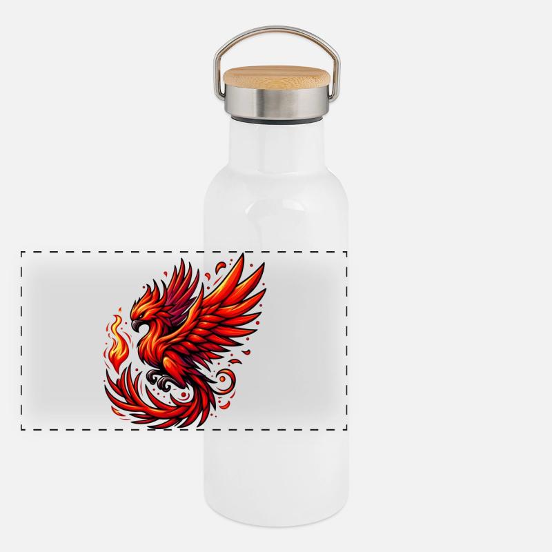 Red Phoenix Panoramic Thermal Bottle with Bamboo Lid