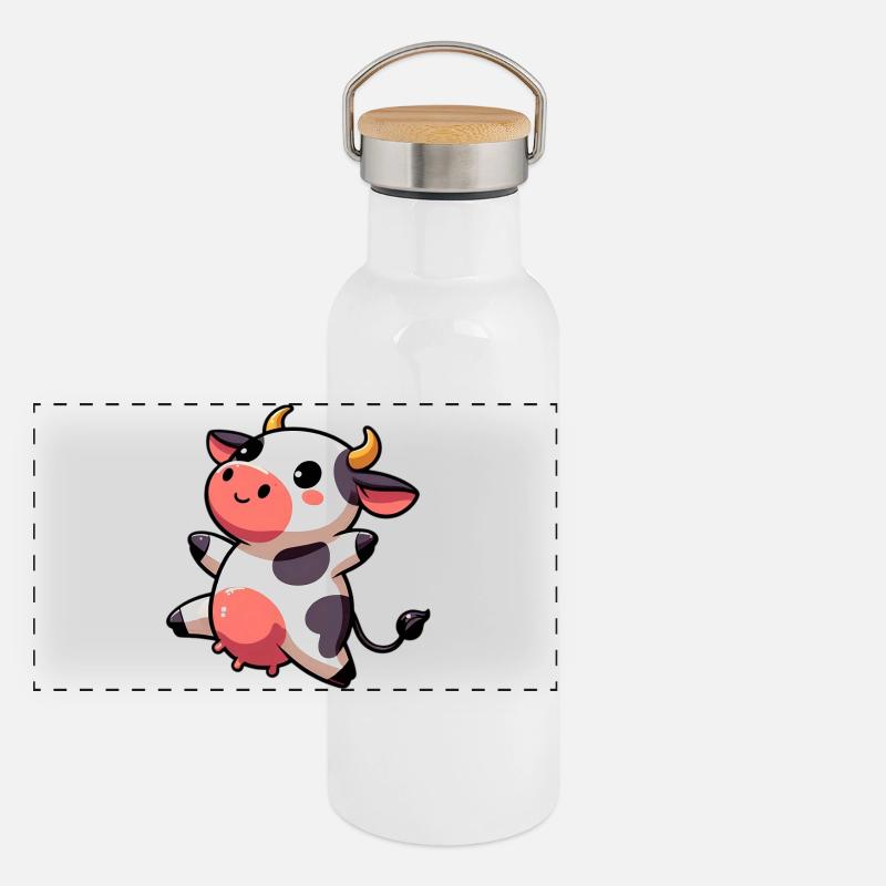 Vache Gourde isotherme avec bouchon en bambou