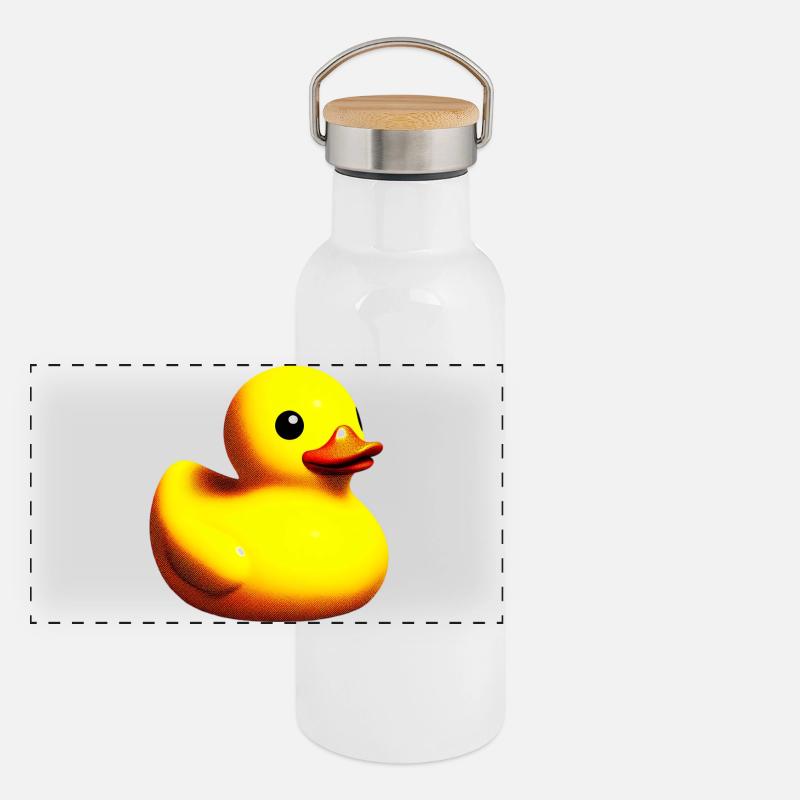 Duckling Duck Duck Duck Panoramic Thermal Bottle with Bamboo Lid