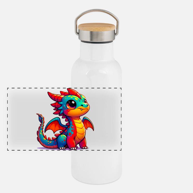 Dragon Gourde isotherme avec bouchon en bambou