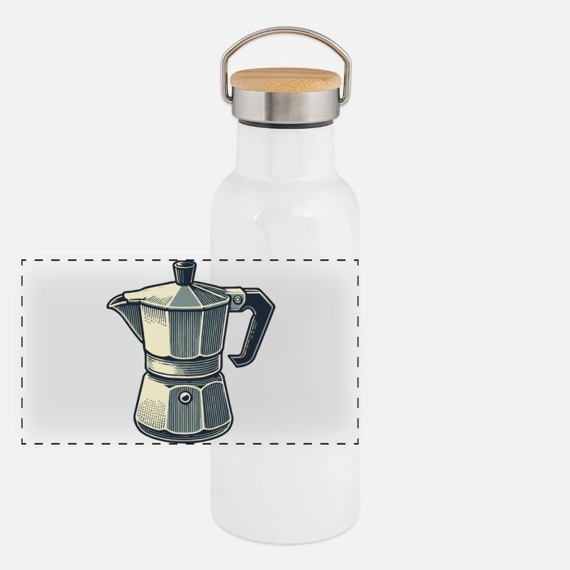 Espresso pot Panoramic Thermal Bottle with Bamboo Lid