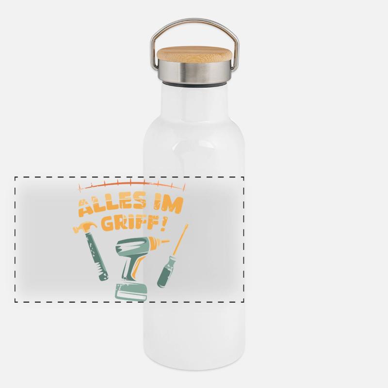 retro craftsmen and do-it-yourselfers - Everything under control Panoramic Thermal Bottle with Bamboo Lid