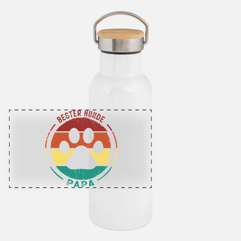 Hundeopa Geschenke Hundeliebhaber Hunde Panorama Thermosflasche mit Bambusdeckel