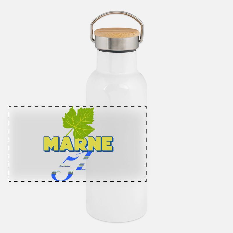 Panorama Thermosflasche mit Bambusdeckel