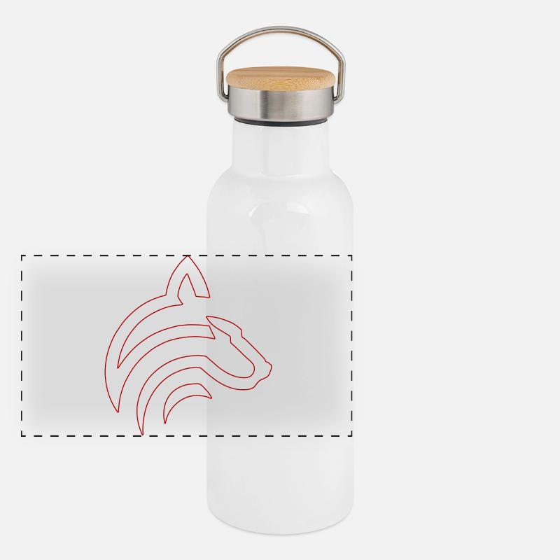 Panorama Thermosflasche mit Bambusdeckel