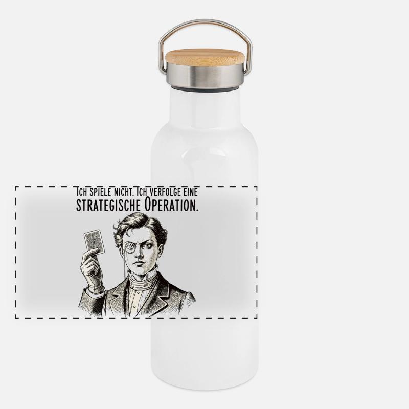 Strategic Operation Panoramic Thermal Bottle with Bamboo Lid