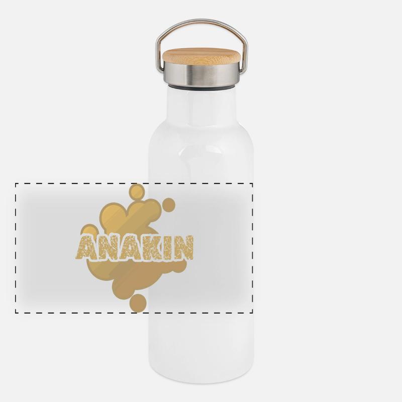 Prénom Anakin Gourde isotherme avec bouchon en bambou
