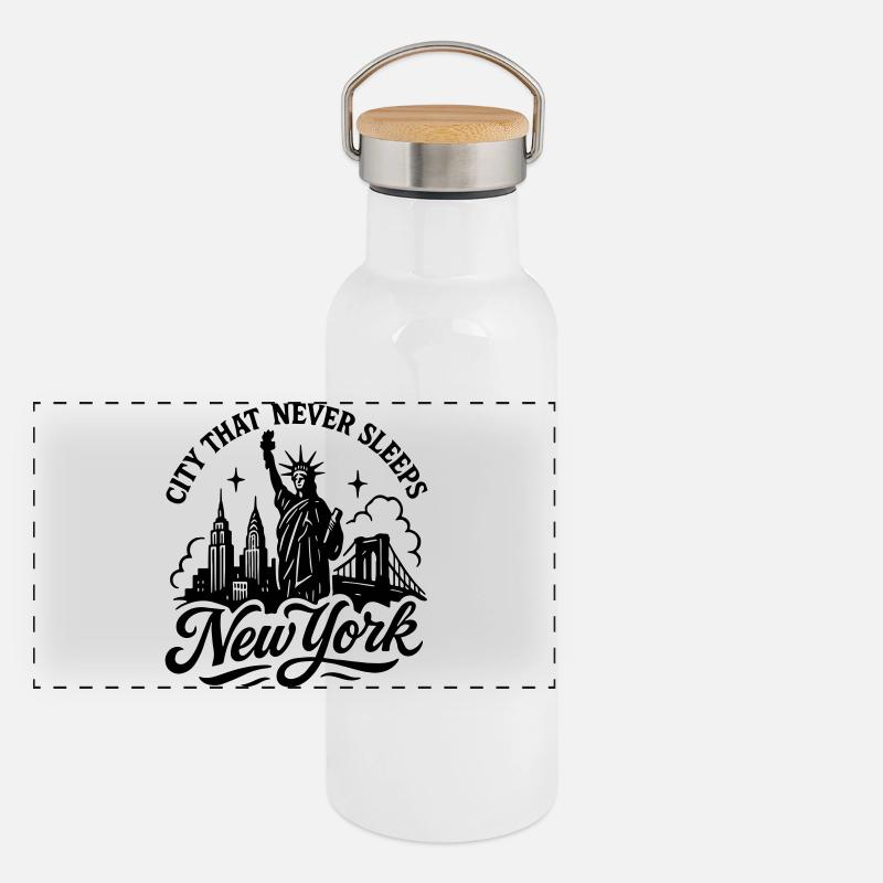 Chemise des Yankees de New York Gourde isotherme avec bouchon en bambou