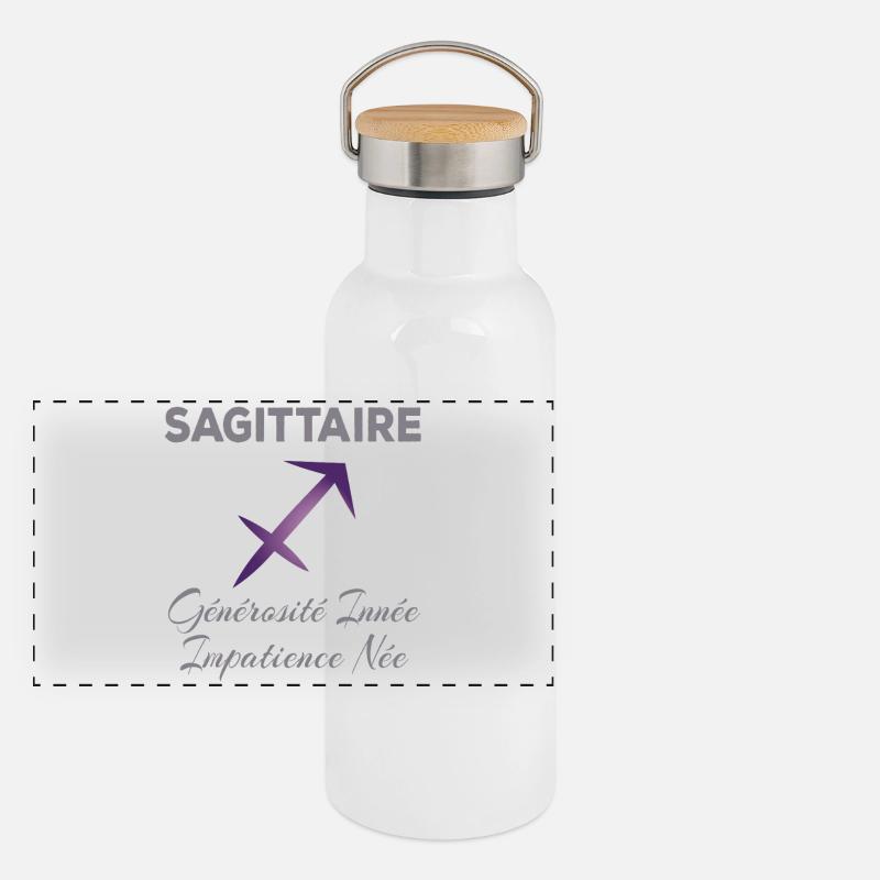 Sagittaire  Gourde isotherme avec bouchon en bambou