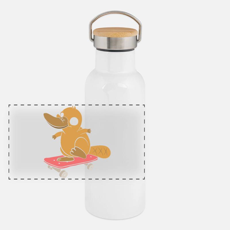 ornithorynque Gourde isotherme avec bouchon en bambou