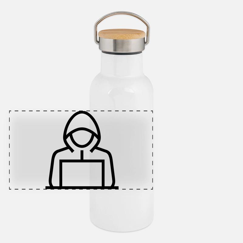 Gourde isotherme avec bouchon en bambou