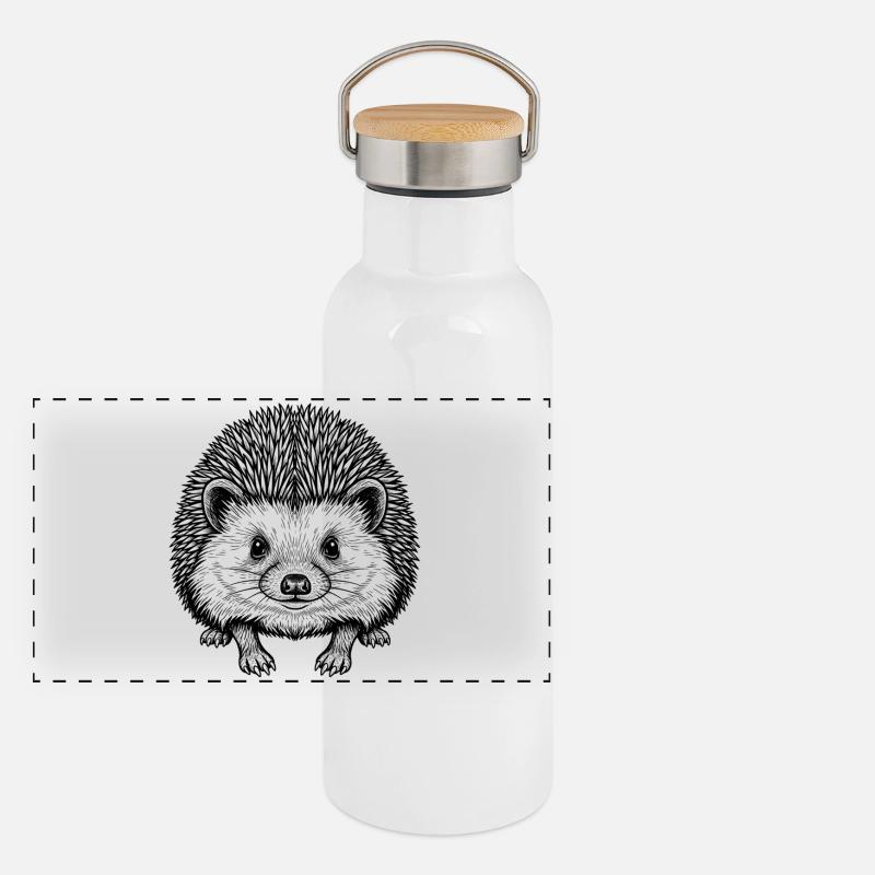 Hedgehog Panoramic Thermal Bottle with Bamboo Lid