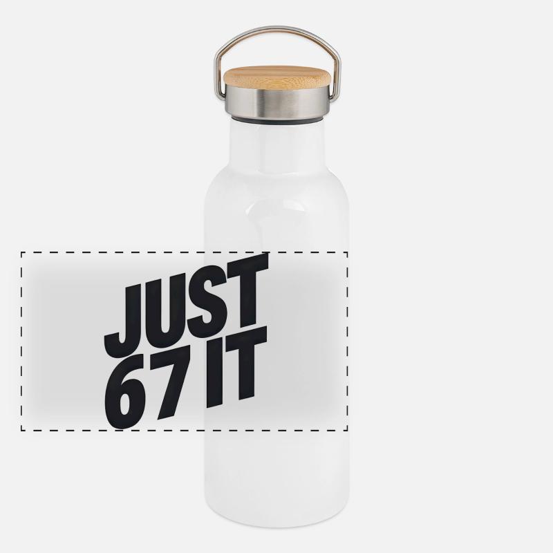 Just 6 7 It – Statement Typographique Gourde isotherme avec bouchon en bambou