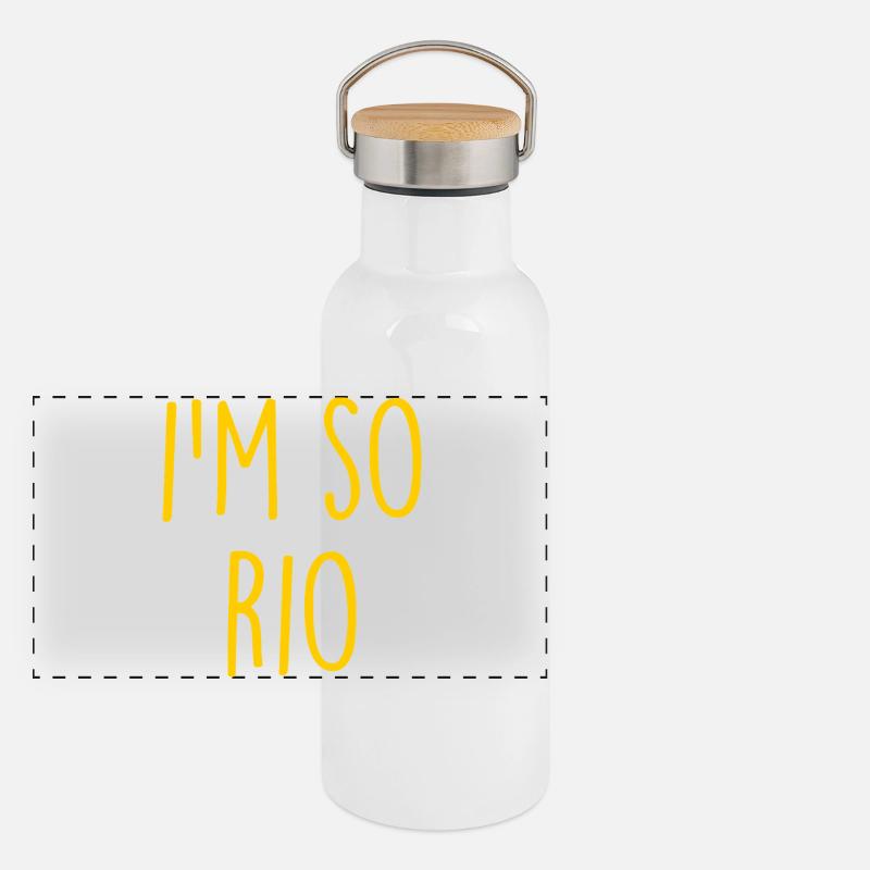 Rio de Janeiro, Brésil Gourde isotherme avec bouchon en bambou