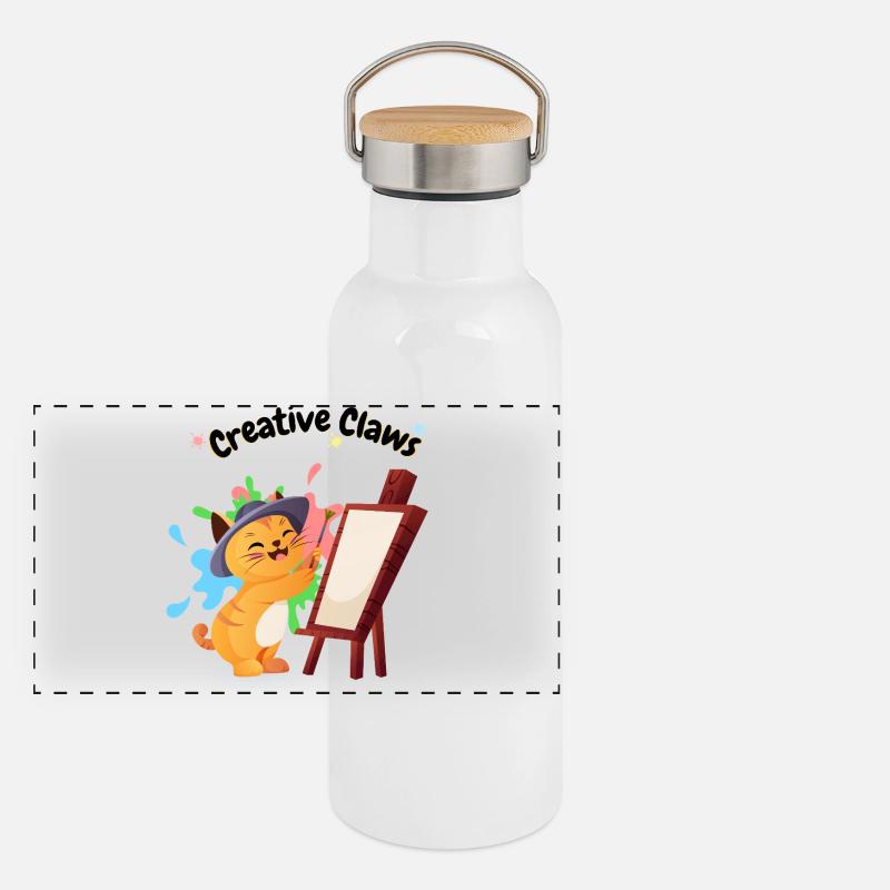 Panorama Thermosflasche mit Bambusdeckel