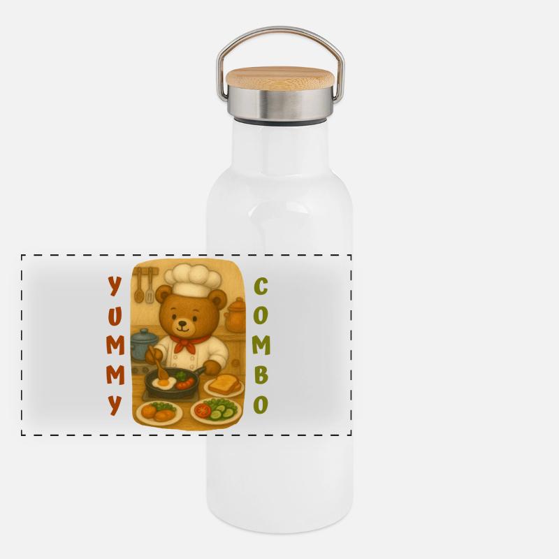 Bear Cook Panoramic Thermal Bottle with Bamboo Lid