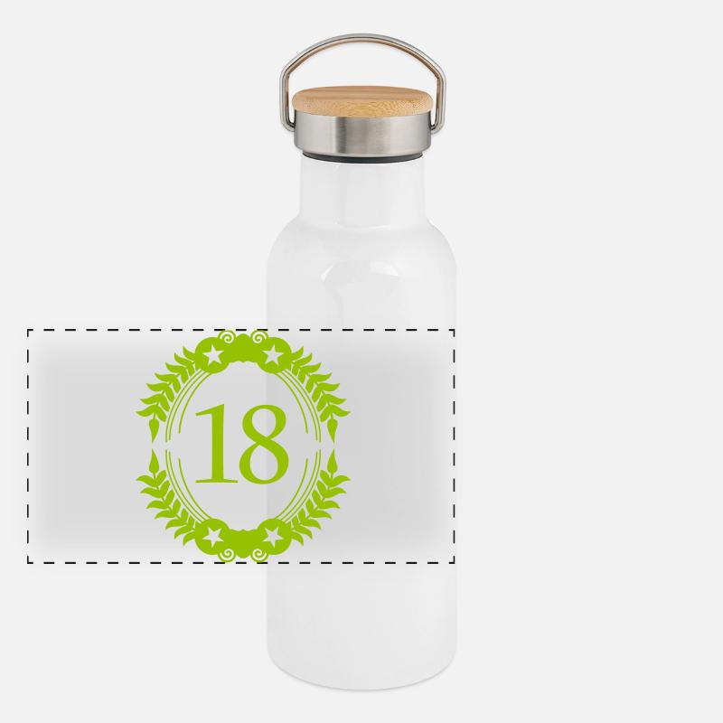 18 ans Gourde isotherme avec bouchon en bambou