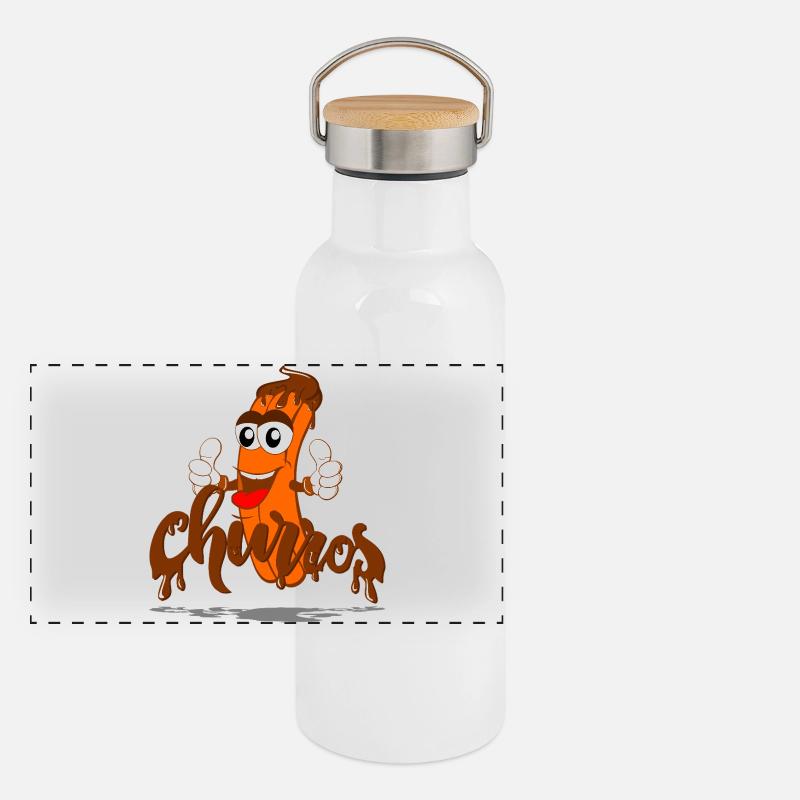 Churros Panoramic Thermal Bottle with Bamboo Lid