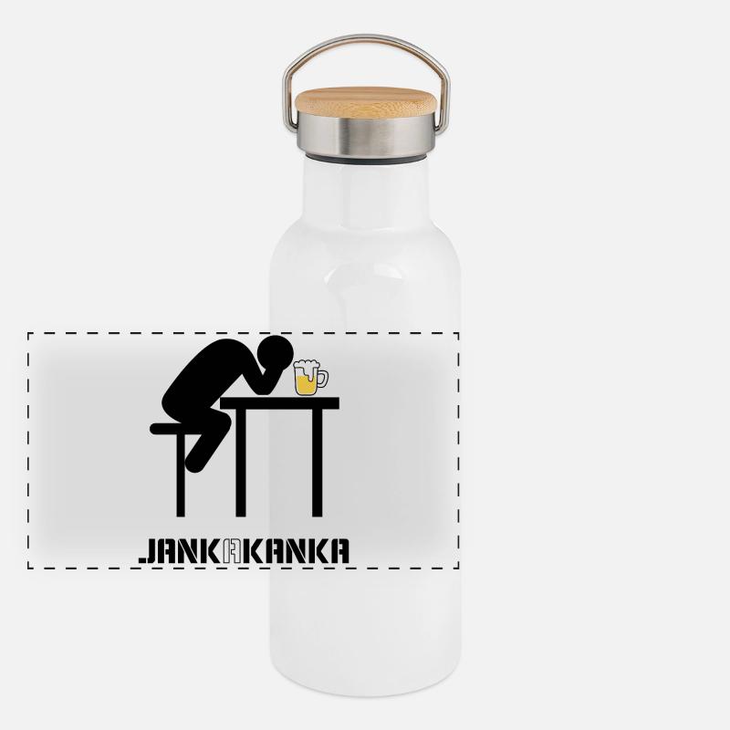 JANK A KANKA Panorama Thermosflasche mit Bambusdeckel