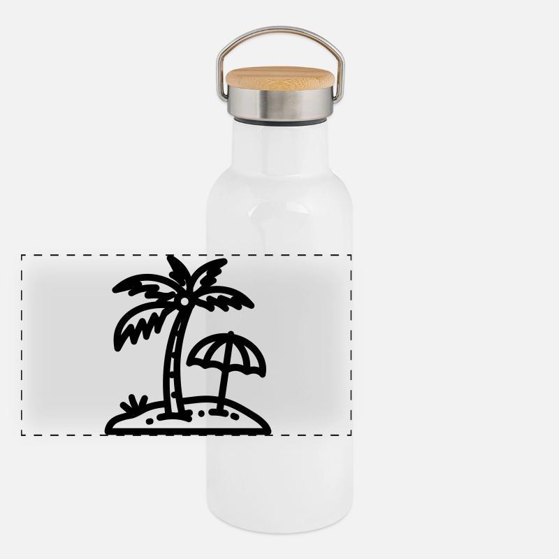 Vacances Gourde isotherme avec bouchon en bambou