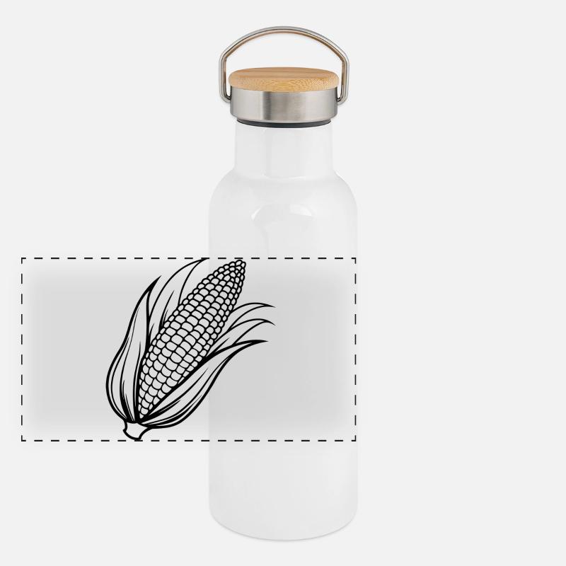 Maïs Gourde isotherme avec bouchon en bambou