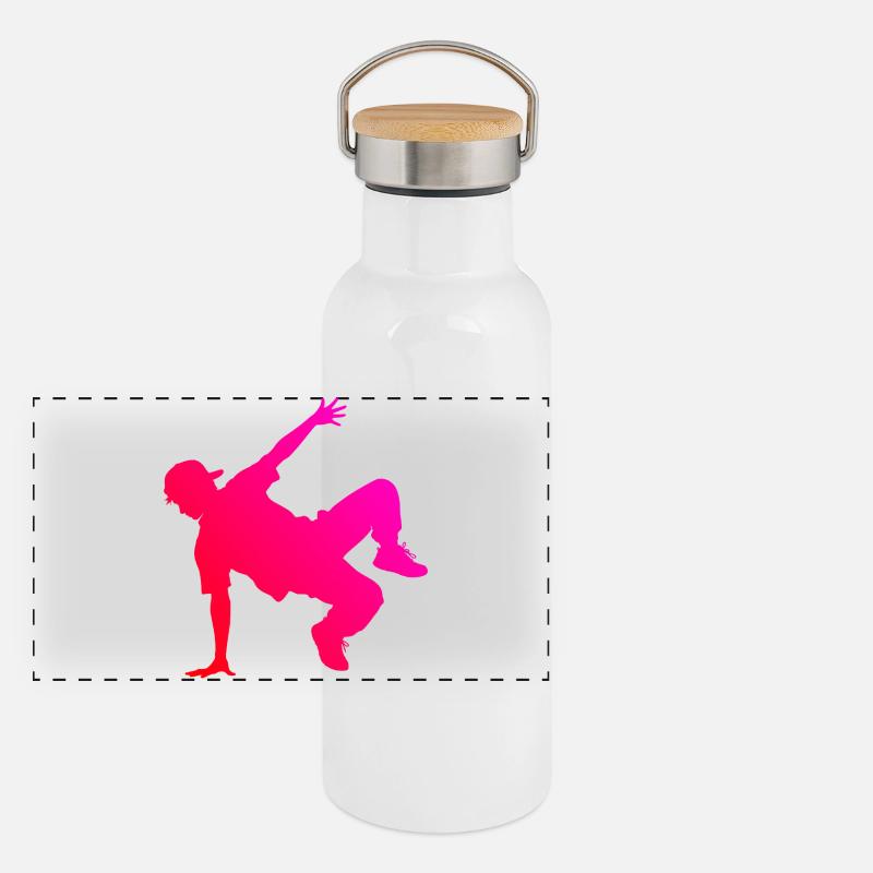 Gift idea for a breakdancer with street dance Panoramic Thermal Bottle with Bamboo Lid