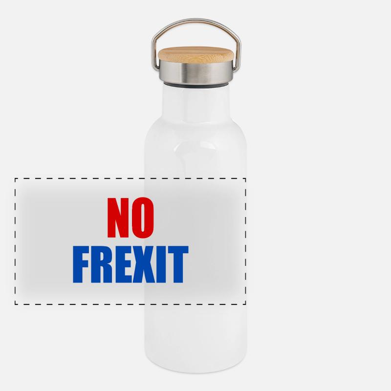 No frexit Gourde isotherme avec bouchon en bambou