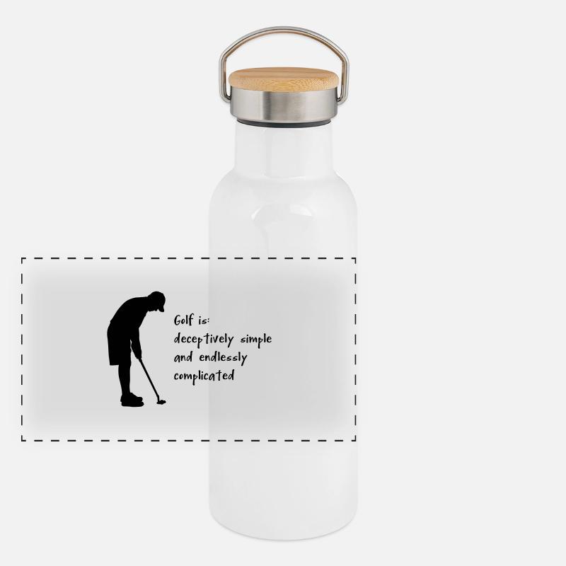Panorama Thermosflasche mit Bambusdeckel