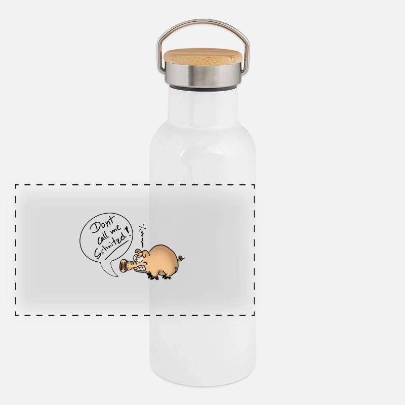 DontCallMeSchnitzel Panorama Thermosflasche mit Bambusdeckel