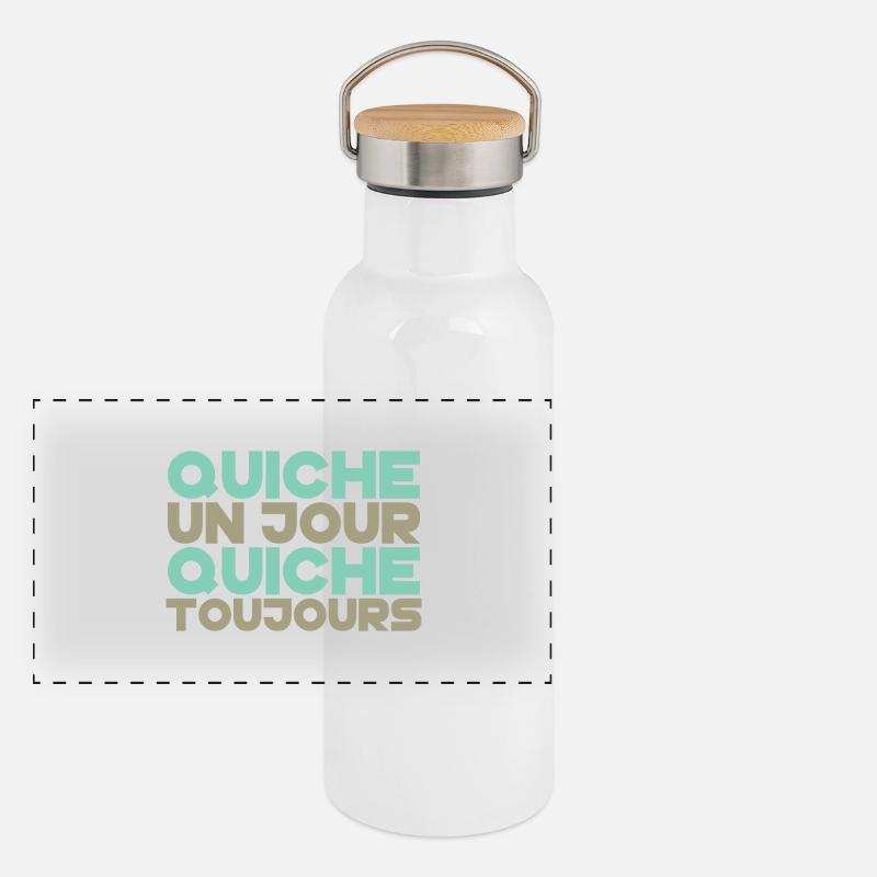 Lorraine Quiche un jour Gourde isotherme avec bouchon en bambou