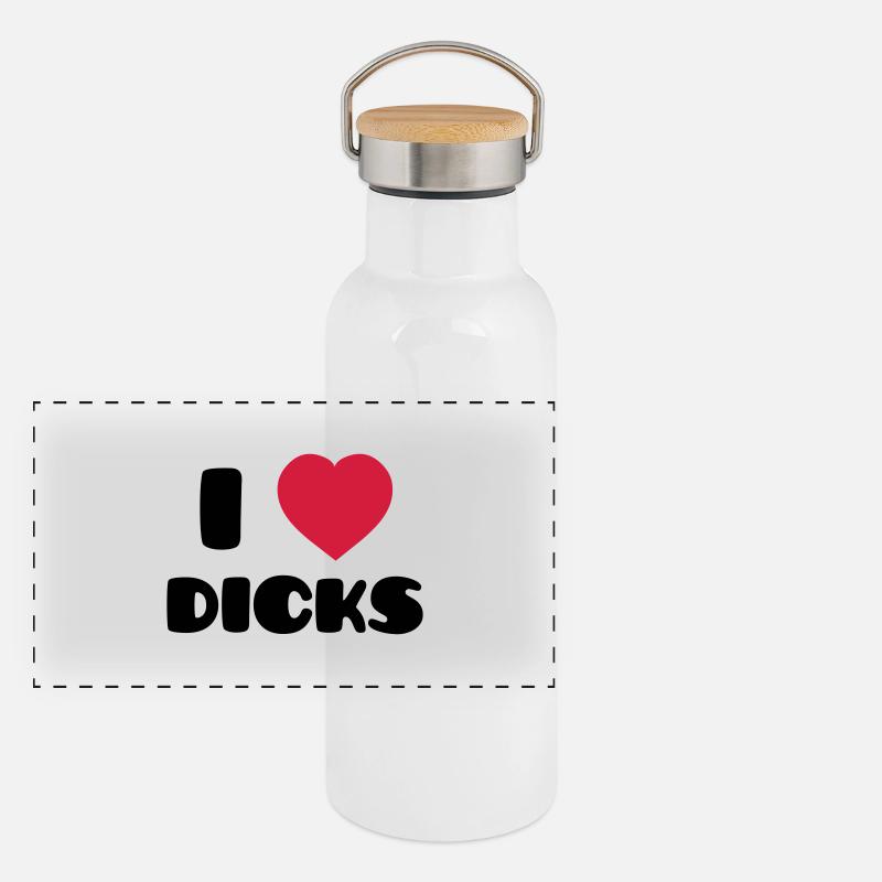 I Love Dicks Panoramic Thermal Bottle with Bamboo Lid