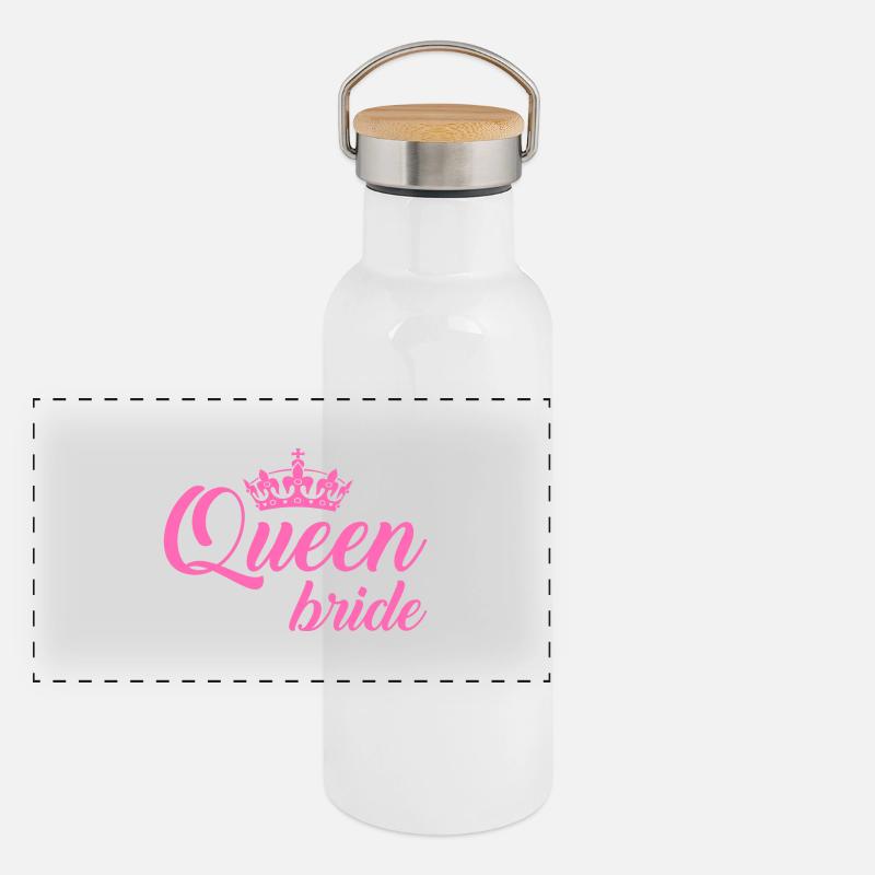Queen Bride Panorama Thermosflasche mit Bambusdeckel