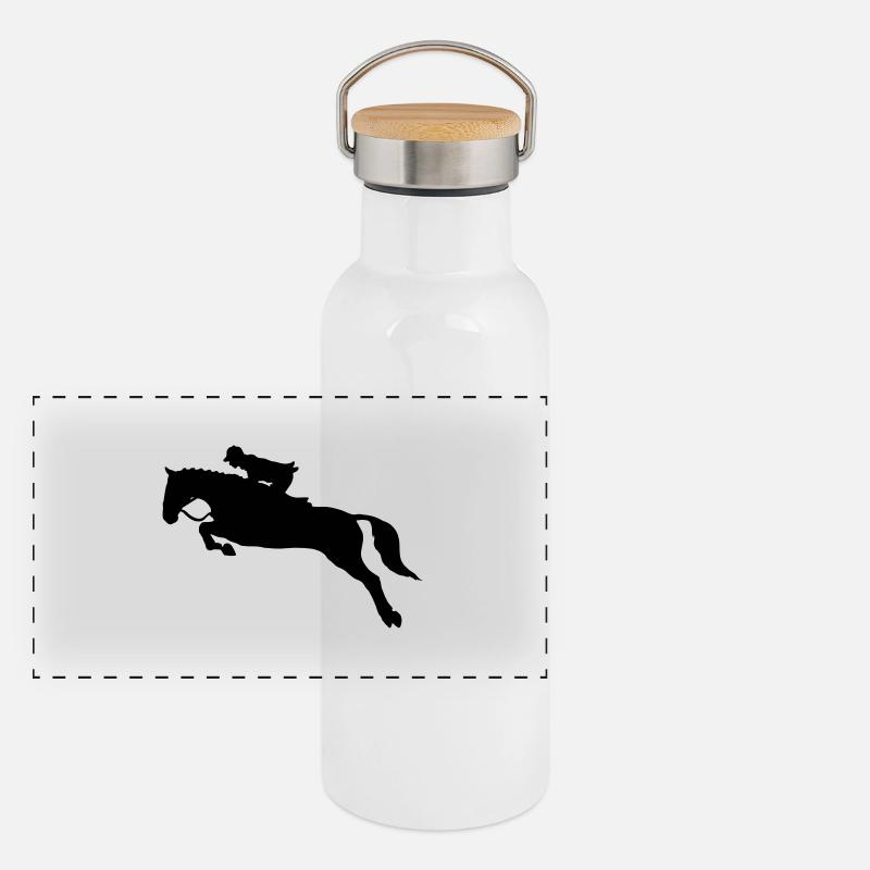 horse Panoramic Thermal Bottle with Bamboo Lid