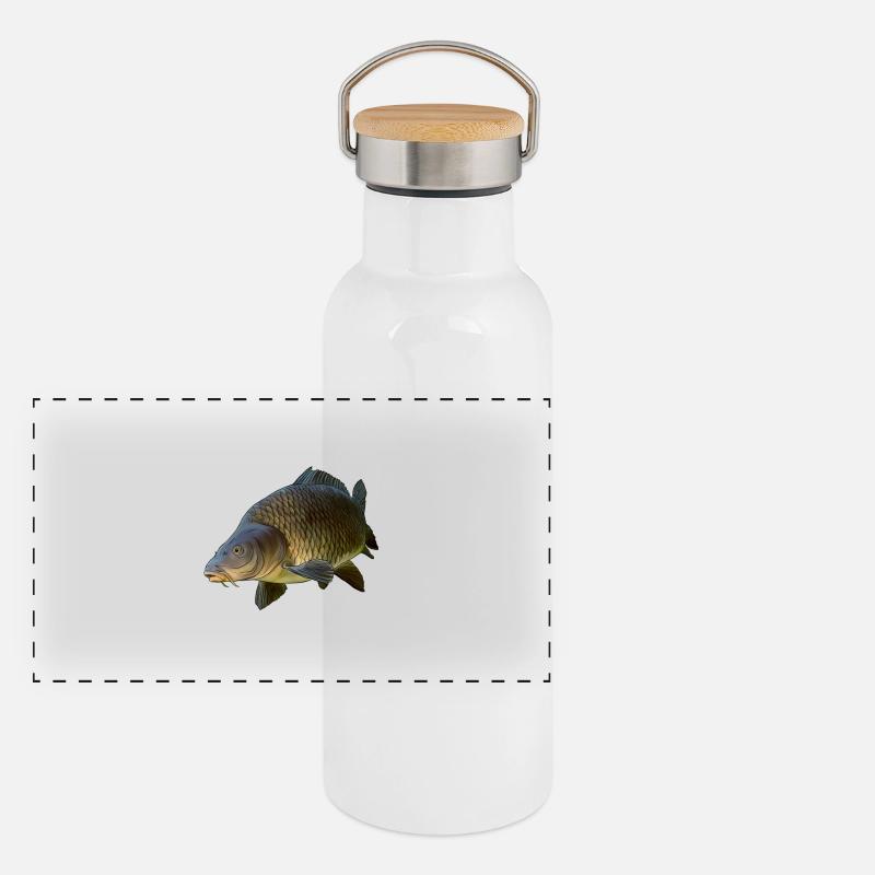 Carpe commune Gourde isotherme avec bouchon en bambou