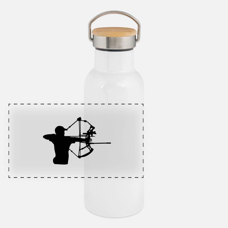 Compound Bow Gourde isotherme avec bouchon en bambou