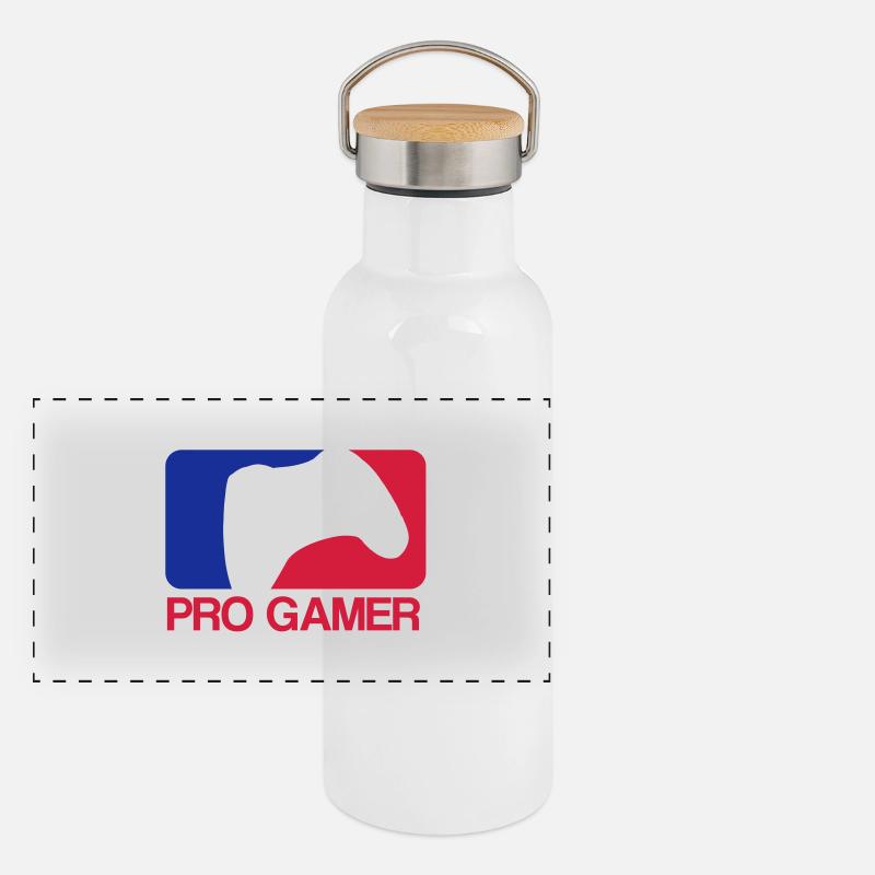 PRO GAMER Gourde isotherme avec bouchon en bambou