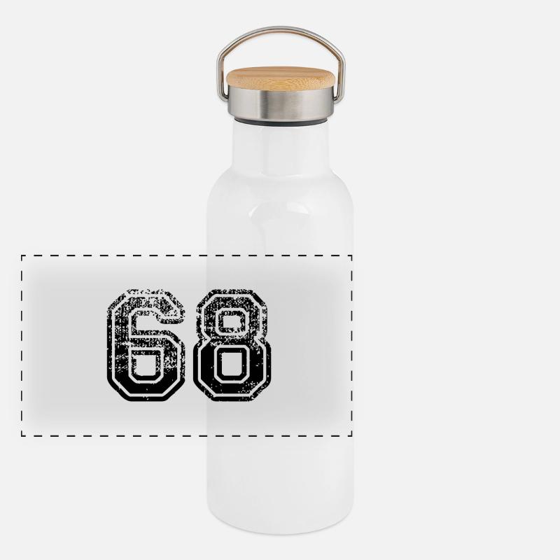 68 Gourde isotherme avec bouchon en bambou